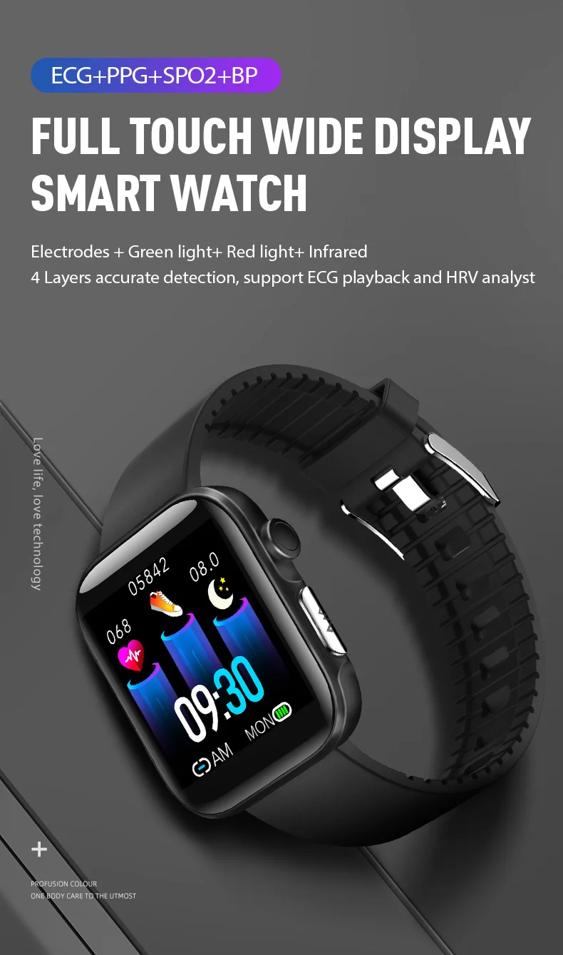 Medical Spo2 Ecg Smartwatch Bracelet Band Men Sport Fitness Tracker