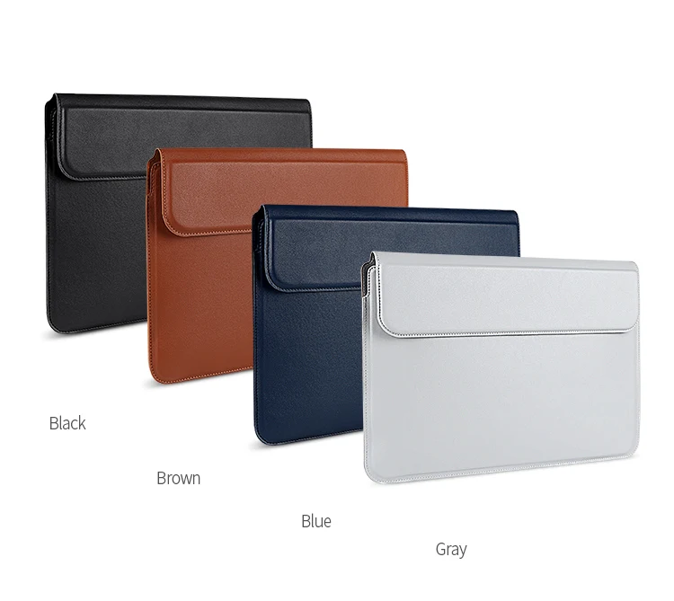 Ultrathin Foldable Notebook Stand Bag Leather Pu Laptop Case Sleeve