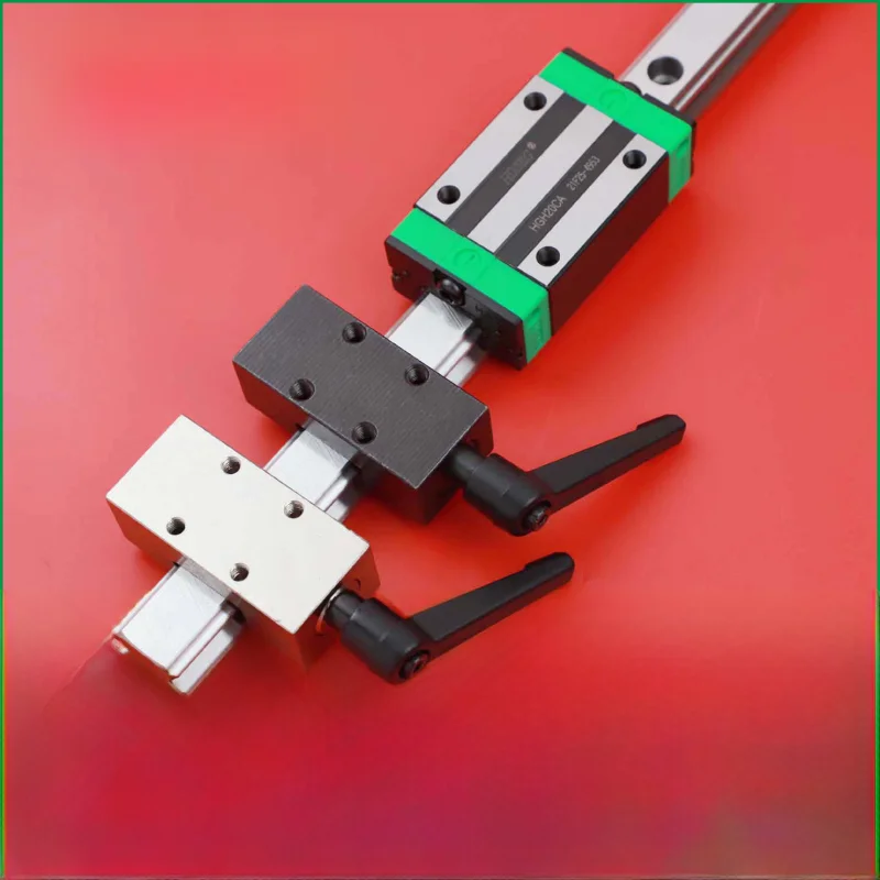 product linear guide rail clamp fixing ring slider lock limiter manual 45 clamping lock hgr15 steel bearing-11