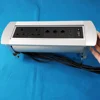 UK plug conference table power outlet Manual rotation Flipping Socket Box with network VGA/Multimedia Desktop Socket with rj45