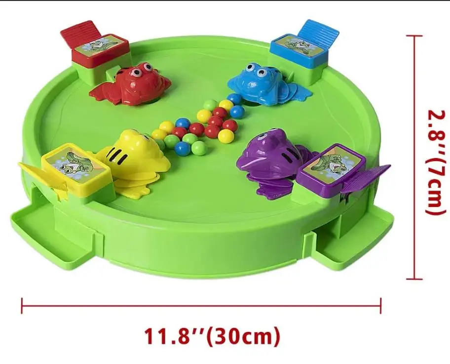 Feeding Frog Game Party Family Action Game Boys & Girls Aged 3+ Ideal Educational Toys for Toddlers SHUTTLE GENIUS Hungry Frog Eating Bean Toy Games Set 
