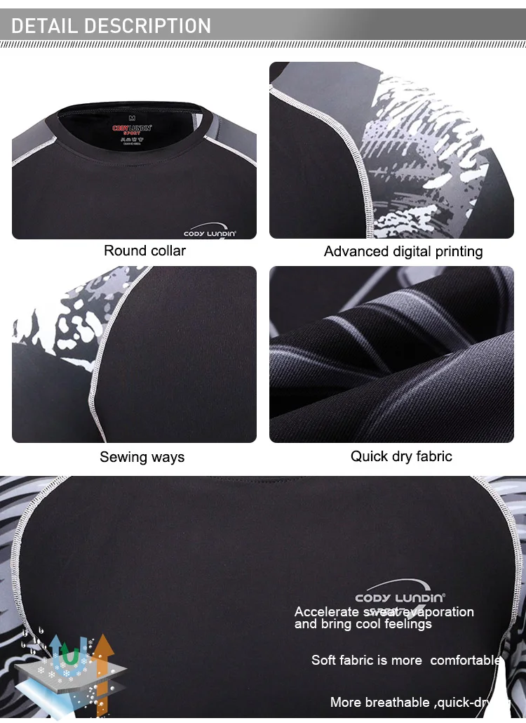 Custom logo rash guard with rubber band men mma sports clothing