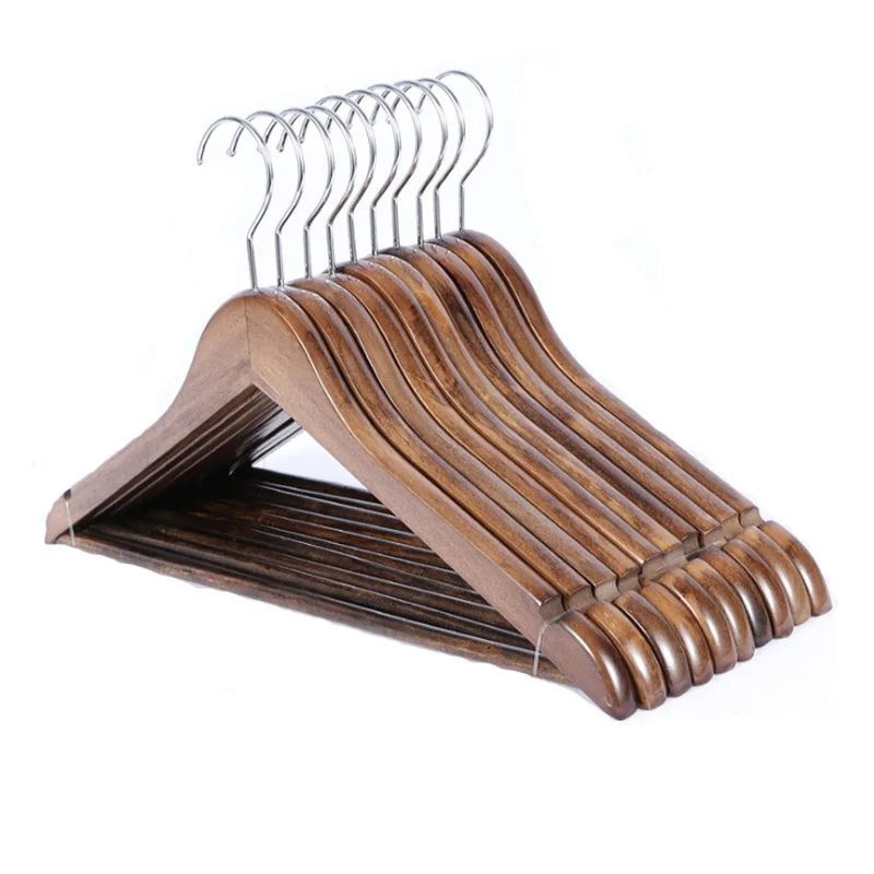 Simple Vintage Color Wood Hangers Practical Storage Drying Racks At