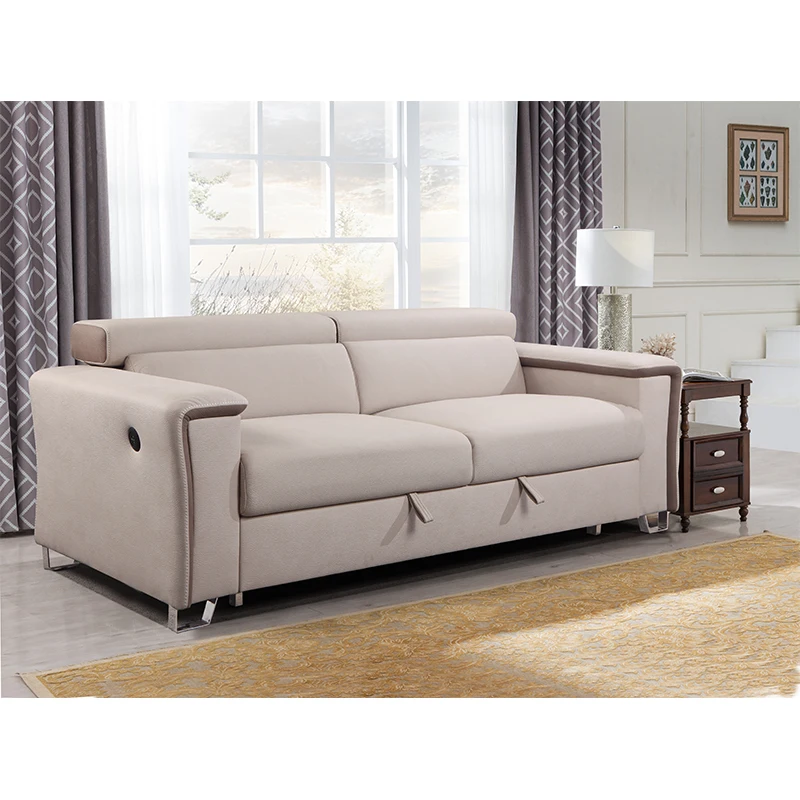 Fashion European Style Furniture Simple Fabric Sleeper Sofa Beds For