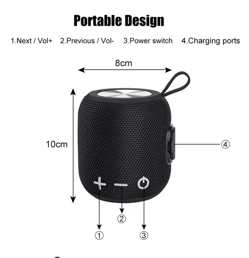 2019 Best Product Bluetooth Speaker Home Theatre System Speaker Wireless Portable Music Bluetooth Speaker Waterproof IPX7 - ANKUX.COM