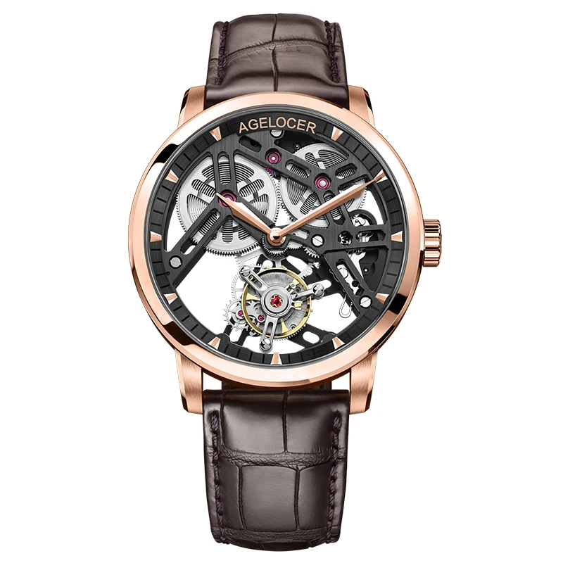 Agelocer Watches Men Wrist Luxury Mechanical Automatic Ture Tourbillion ...