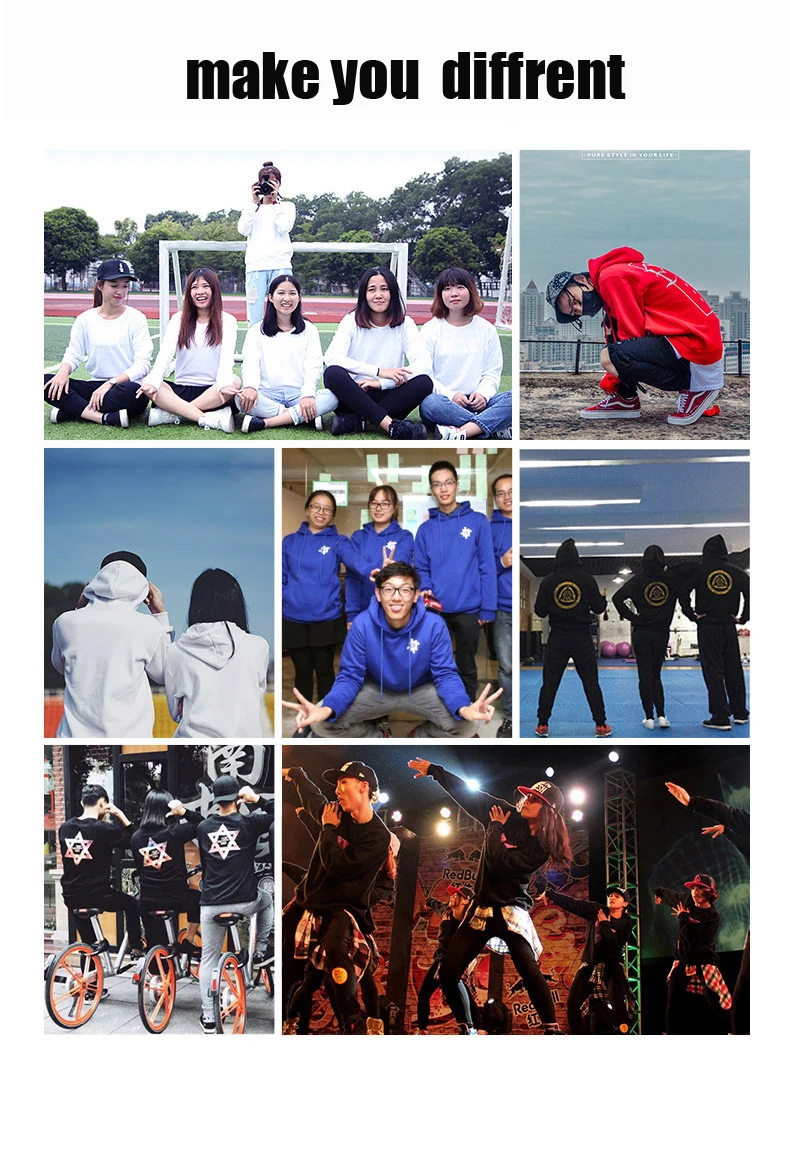 Wholesale Custom Logo Plain Multi Color New Fashion Long Sleeve Hoodies Crewneck Sweatshirt Men