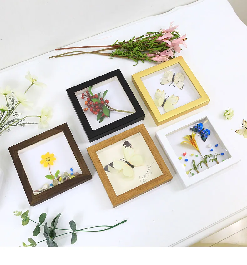 Wholesale Display Shadow Box 12x12 Inch Picture Frames For Flowers And