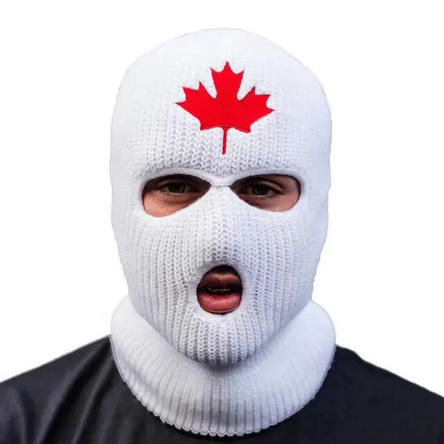 Full face mask White balaclava Ski mask Balaclava knit Neck warmer