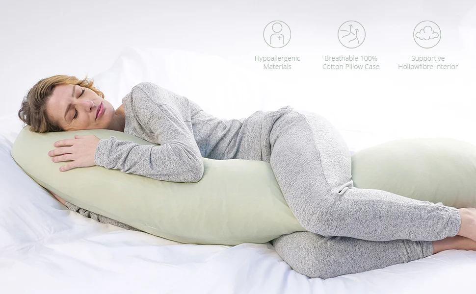 Premium Shredded Memory Foam Crumb Filling Bamboo Pregnancy Pillow With