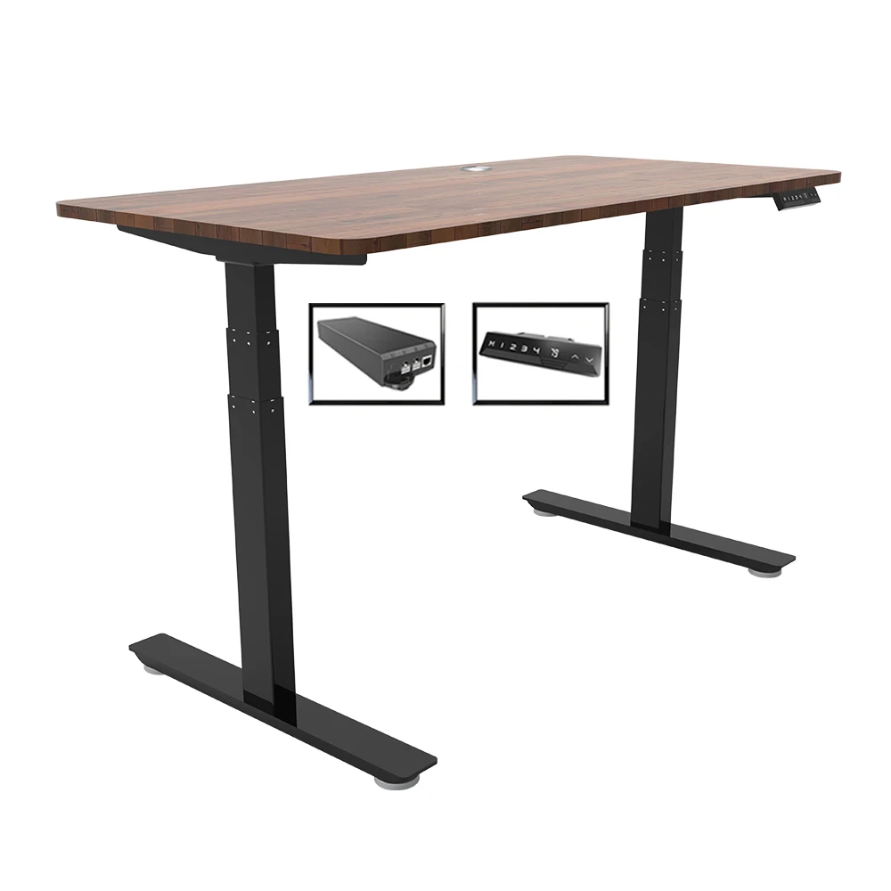 自动符合人体工程学的高度可调坐位站立办公室办公桌,带双电机坐位