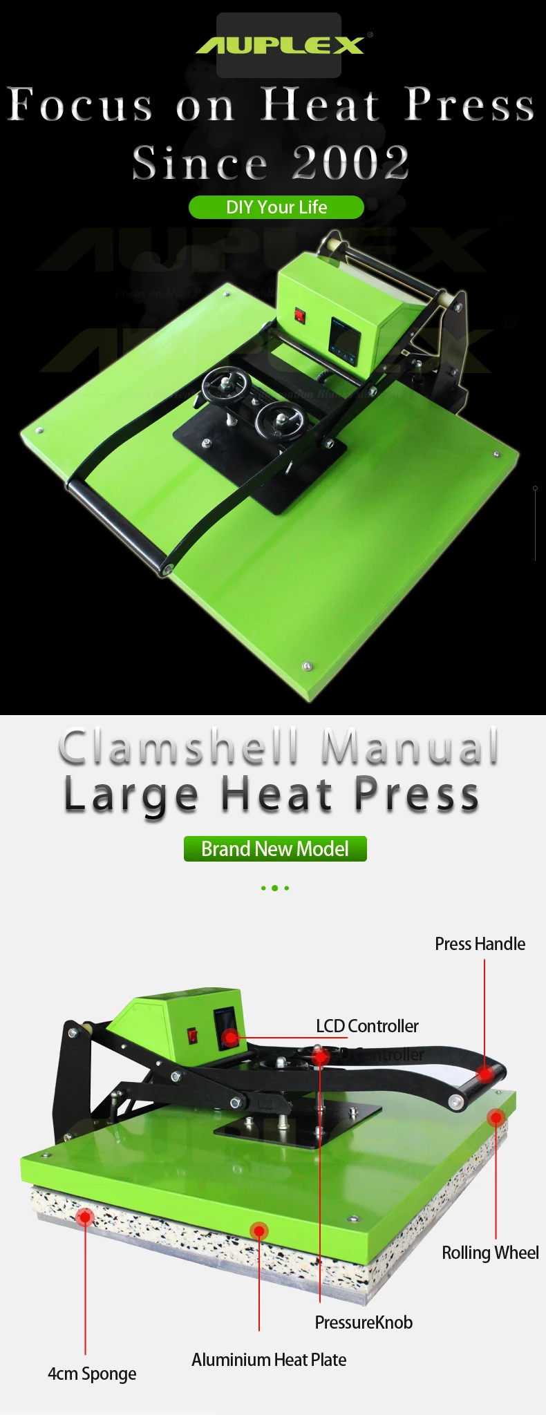 Manual Large Size Heat Press Machine 24x31 Large Format Heat Press