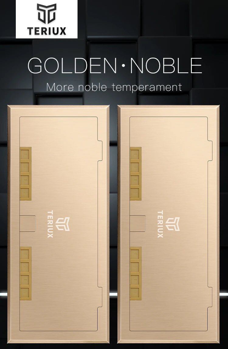 Three commercially customizable brass open floor socket boxes