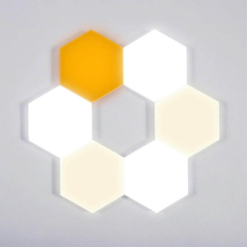 Amazon Hot Seller Hexagonal Wall Lamps Touch Sensitive Lighting LED Night Light for stairs,hall,bedroom,kitchen,showcase