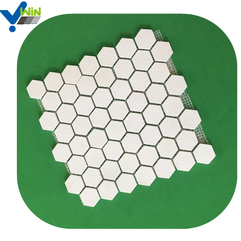 20*20*4mm 92 White Alumina Mosaic Prices Hs Code Alumina Lining