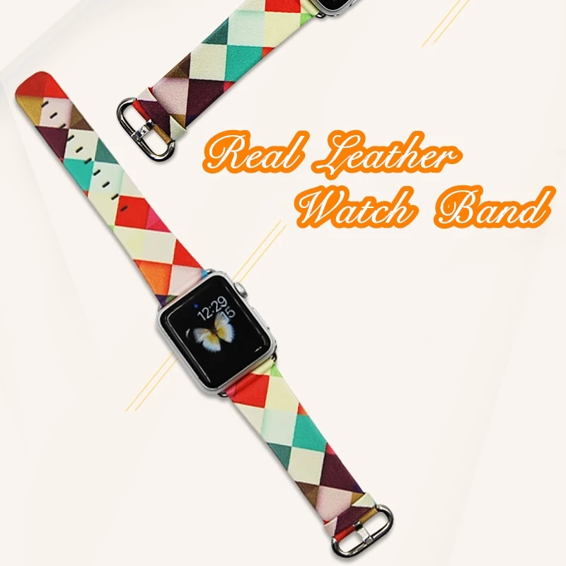 callancity 产品名称 对于apple watch 2 1 真皮彩色腕带 产品颜色