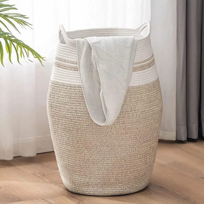 Hot Sell Ecofriendly High Quality Foldable Cotton Rope Woven Storage