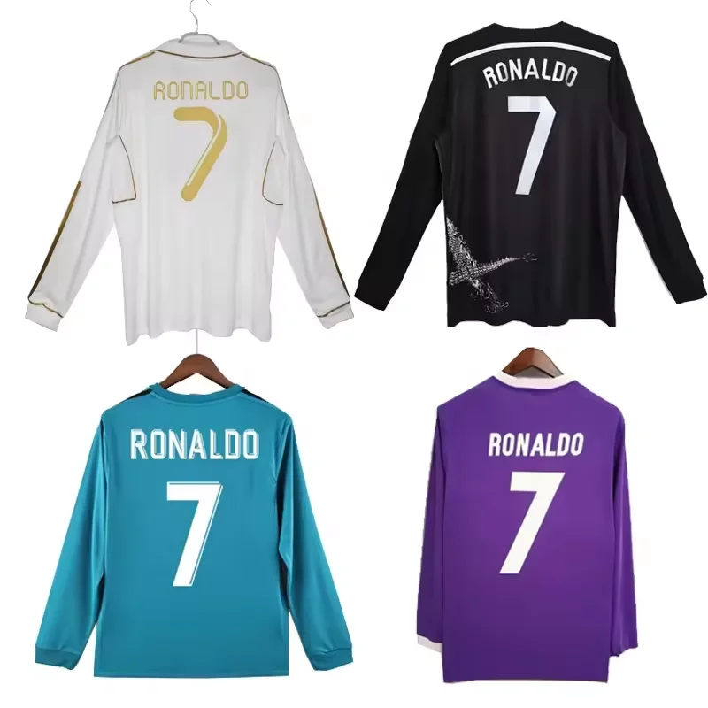 Ronaldo Real top Madrid Soccer Long Sleeve Jersey Size Large