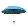Sky blue telescopic umbrella with auto open/close button
