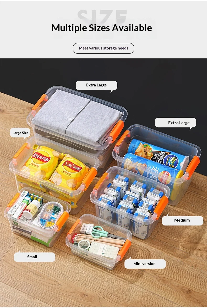 Plastic Rectangular For Storage Transparent Rectangle Plastic Storage Box - 23L Capacity
