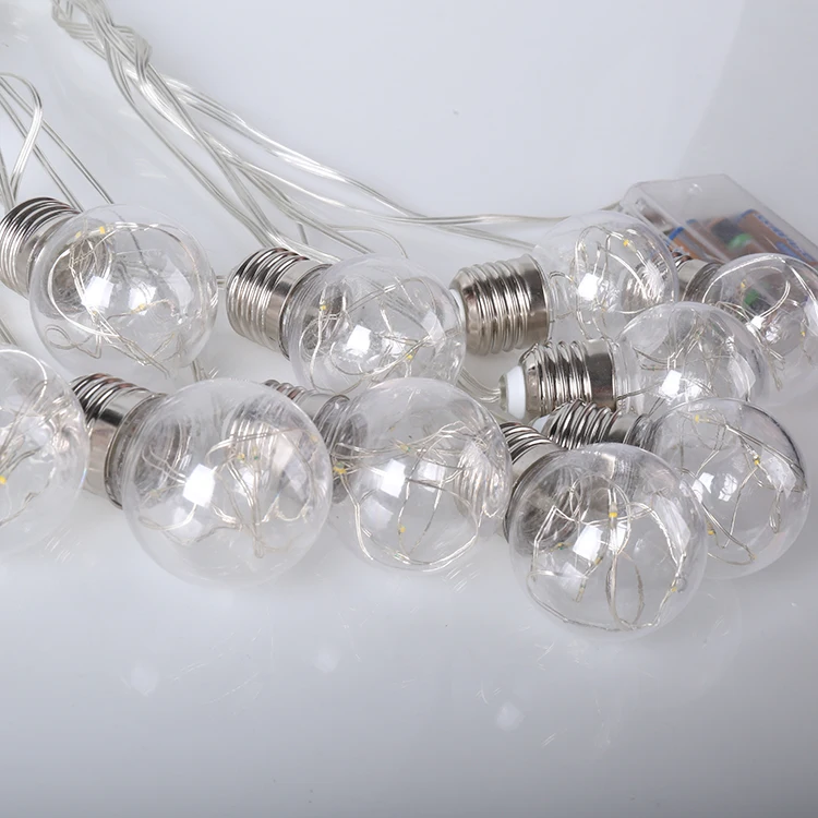 High Quality Waterproof Ins G45 Led Bulb String Fairy Lights Led Decoration Lights Battery Usb Copper Wire