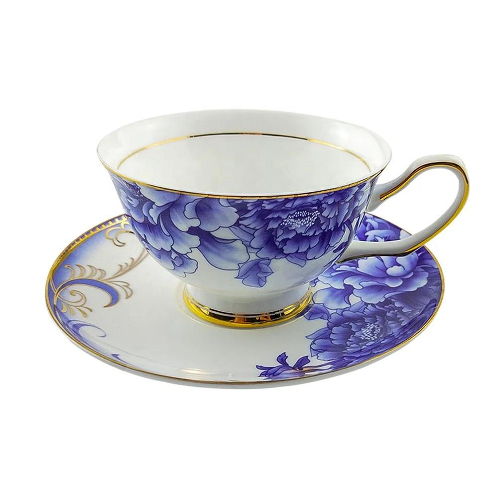 Ceramic New Cup Saucer Wholesale / Fine Bone China Porcelain Coffee Tea