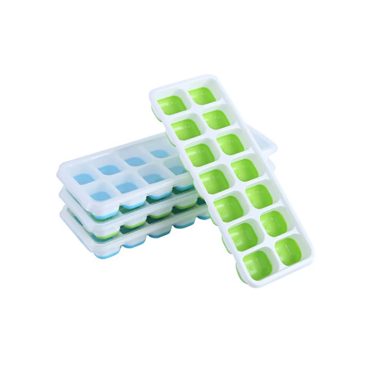 Ice Cube Trays Easy-Release Silicone and Flexible 14-Ice Trays with  Spill-Resistant Removable Lid - China Silicone Freezer Tray and Silicone Ice  Cubes price