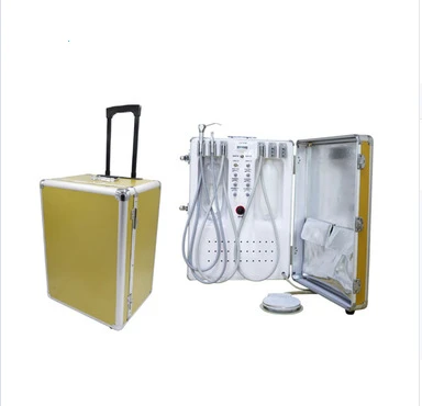 High Speed Handpiece Mobile Mini Portable Dental Unit with Air Compressor details