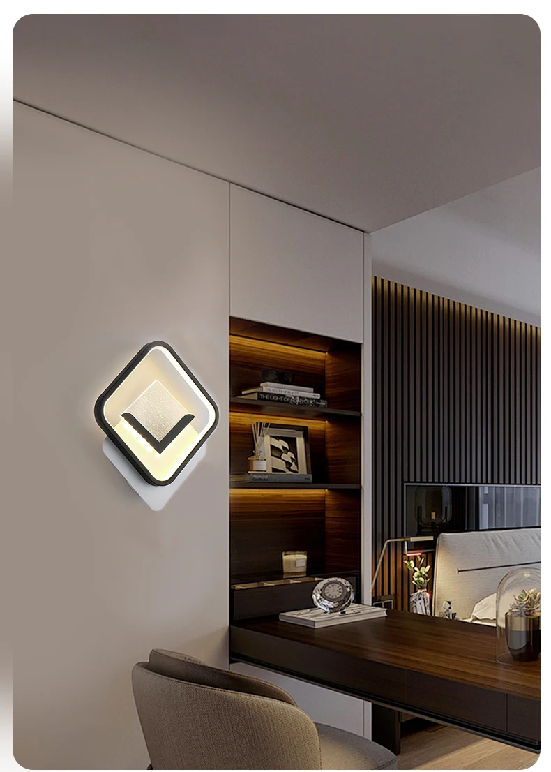 product led iron warm white high cri 90 modern minimalist butterfly design wall lamp for bedroom bedside staircase nordic tv background-2
