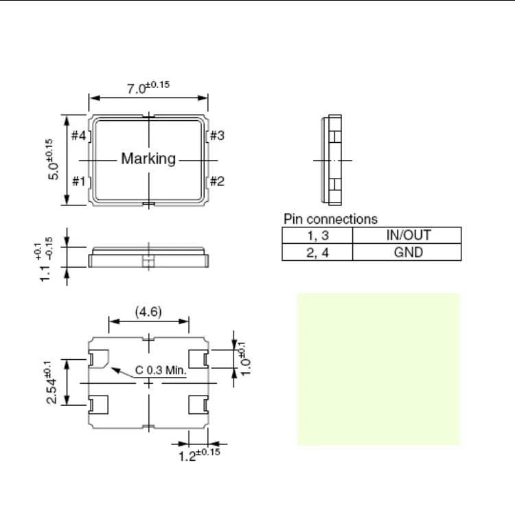 CHIPSUN SMD crystal oscillators 7050 Quartz crystal resonator 6MHZ 8MHZ ...