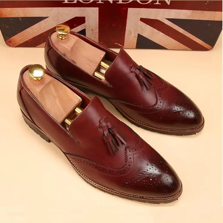 New arrivals men business dress shoes wholesale casual genuine leather shoes gentleman pointed fashion Oxfords shoes