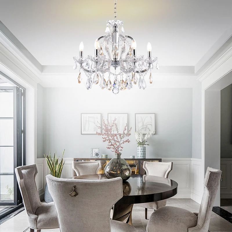 Modern Wedding Decoration Indoor Ceiling Pendant Light Vintage Crystal Chandelier