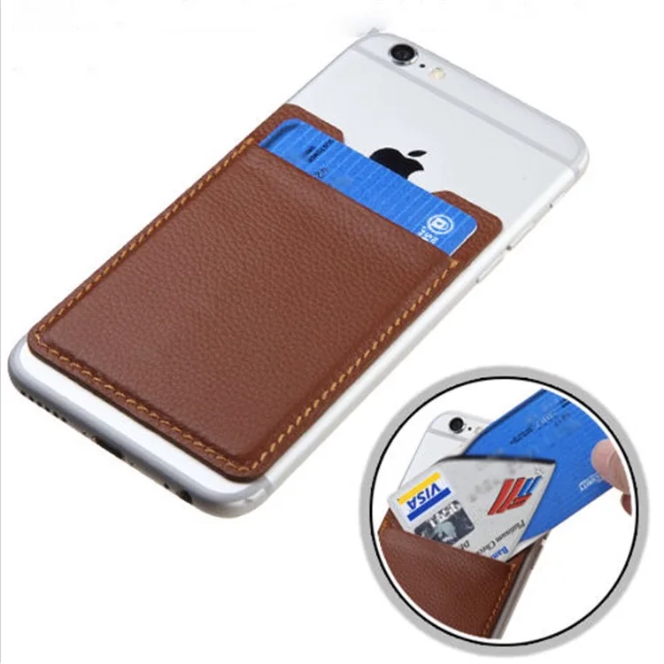 Promotional Custom Phone Sticker Case Leather Card Holder Phone For Men