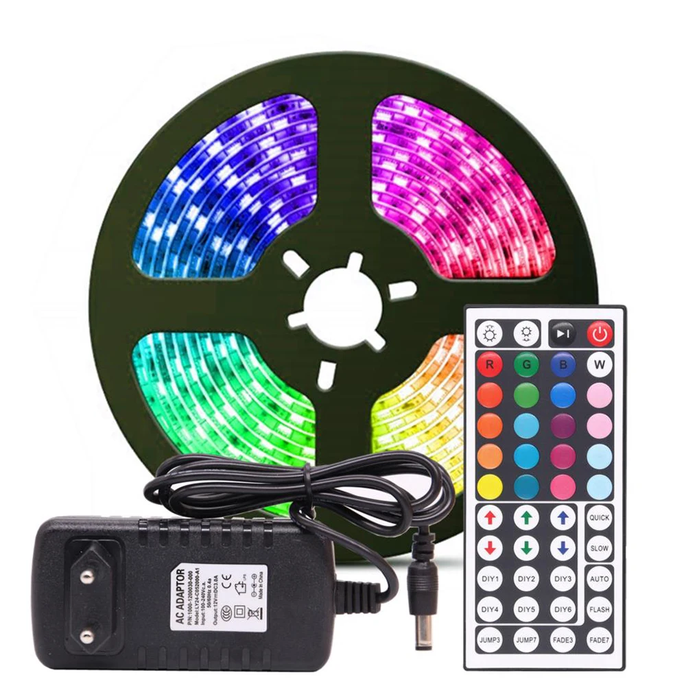 pvc smart digital rope light 44keys remote control led strip dream color china rgb led strips 5050 smd ip30 ip65 5m 16.4ft