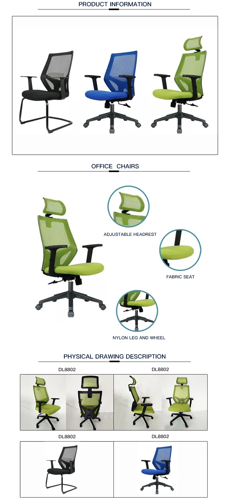 Dious high quality office furniture executive high back computer revolving ergonomic mesh lift chair