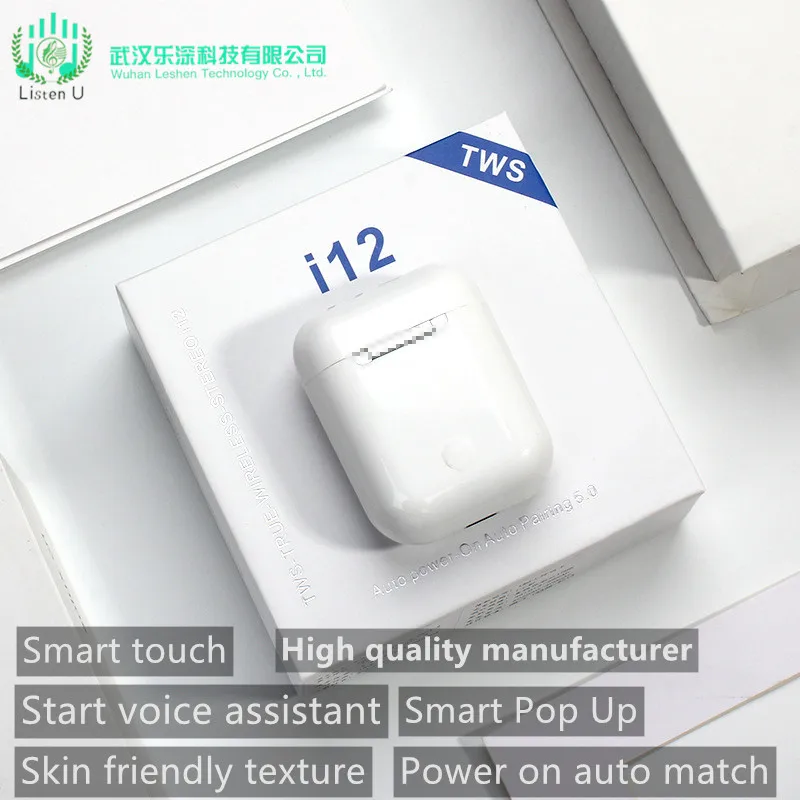 Wholesale Factory Price I12 TWS Waterproof sport Touch 5.0 Bluetooth Earphone - ANKUX.COM