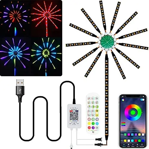 Firework Led Strip Lights Dream Color Rgb Changing Smart App Control