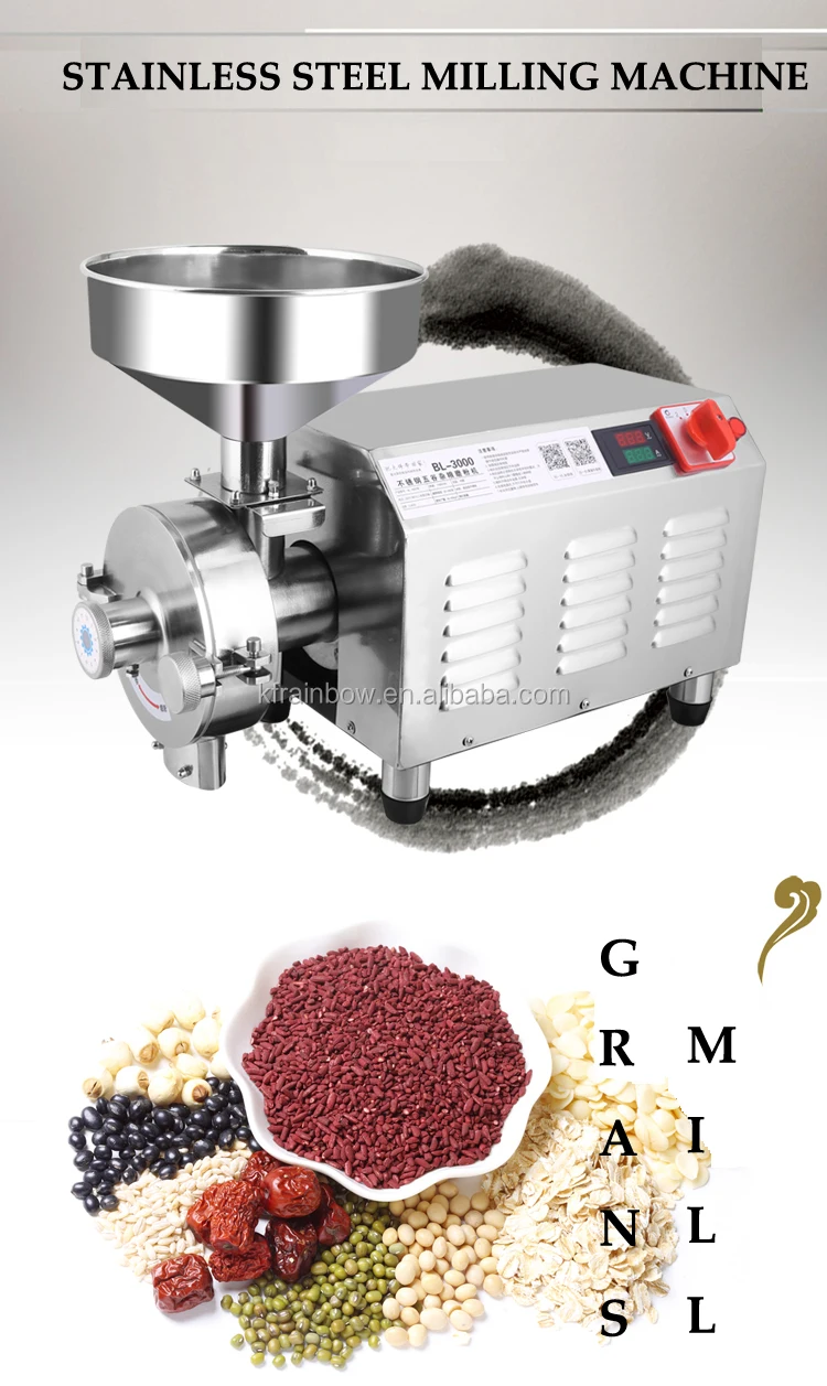 3000W high speed grains grinding machine herbal milling machine spice powder milling machine