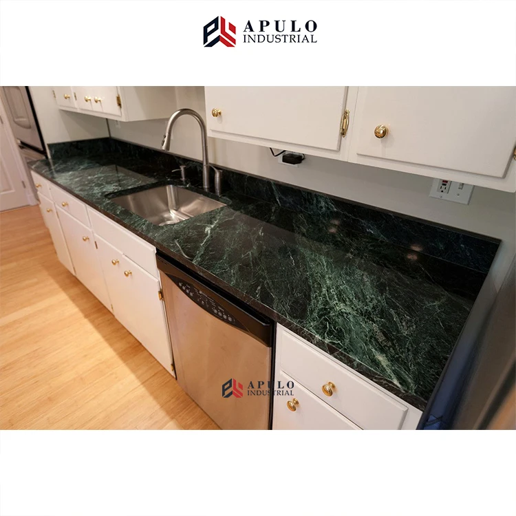 Factory direct low price natural green emerald marble worktop dark green kitchen lamin countertops table tops