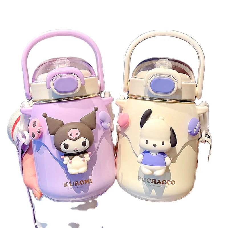 High Appearance Sanrio Melody Pompon Pocha Water Cup With Adjustable ...