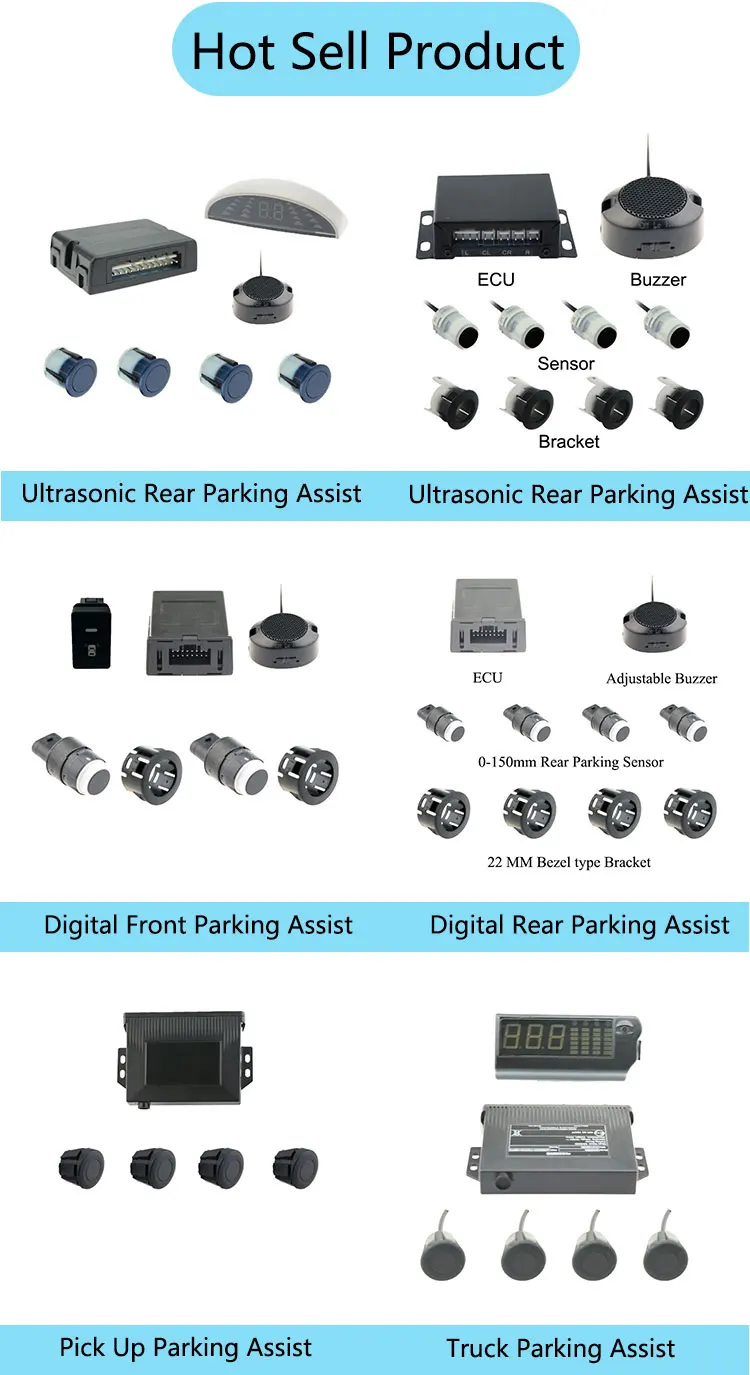 Front Car Distance Sensor Ultrasonic 22mm Buzzer Warning 4 Park Parking