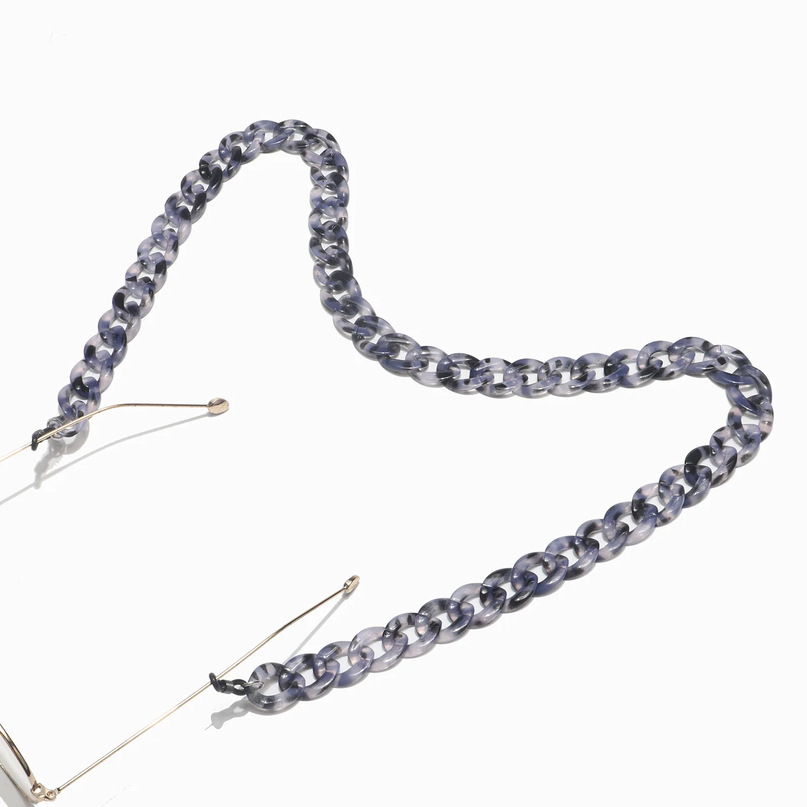 JGL008 2020 latest design Resin Acrylic Plastic Leopard Glasses Chain Retro  Fashion sunglasses Chain Europe charm women jewelry
