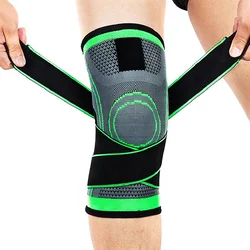 Amazon hot sale Elastic Compression Knee Supports Sleeve Sports Knee Brace with belt