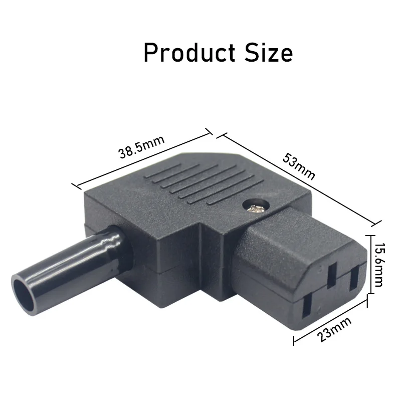 Iec-C13 Down Angle Socket Receptacle Rewirable Female Connector Plug Tg 