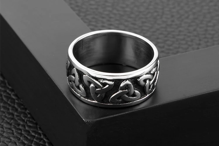 热卖定制设计便宜的珠宝复古不锈钢戒指