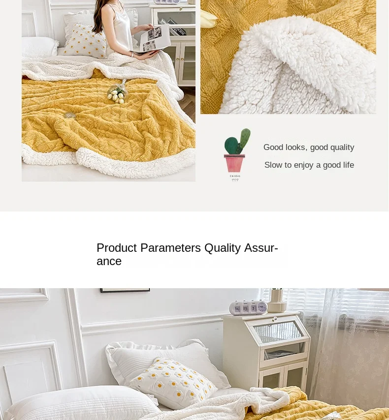 New Embroidered Modern Knitted Taffeta Fleece Eco-friendly Double Layer Thickened 100% Polyester Solid Color Autumn Winter factory