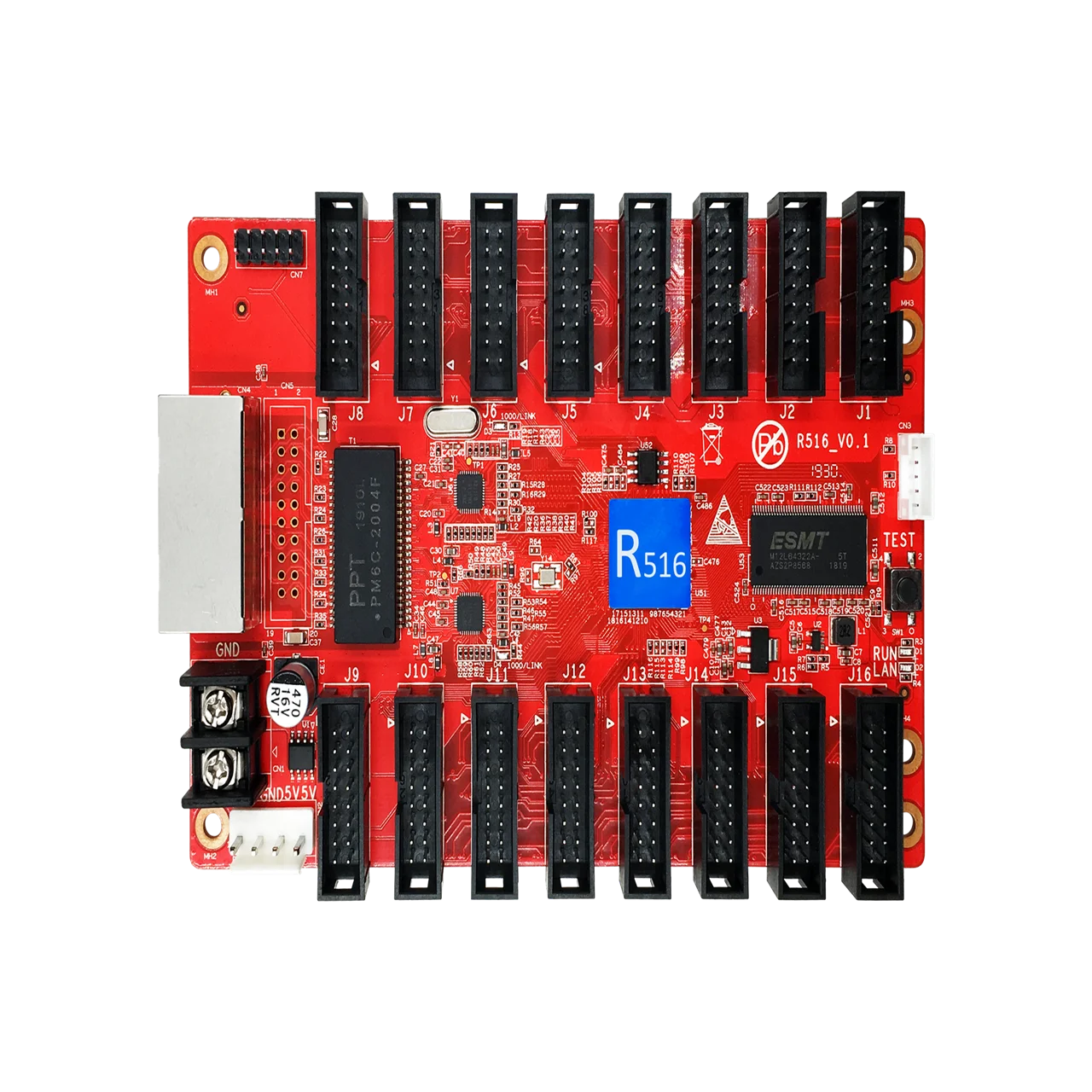 led 显示屏接收卡 hd-r500/r512/r516/r612/r508 添加支持区域室内和