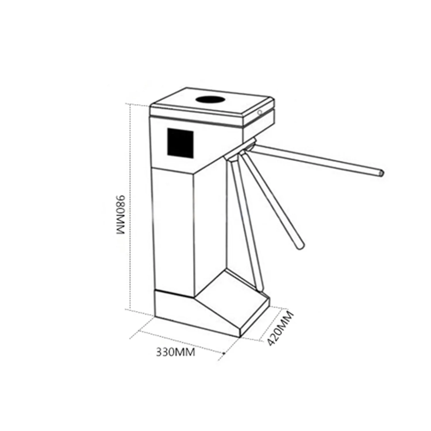 uniq扫描原始 304 不锈钢自动三脚架旋转智能门禁控制系统双向门