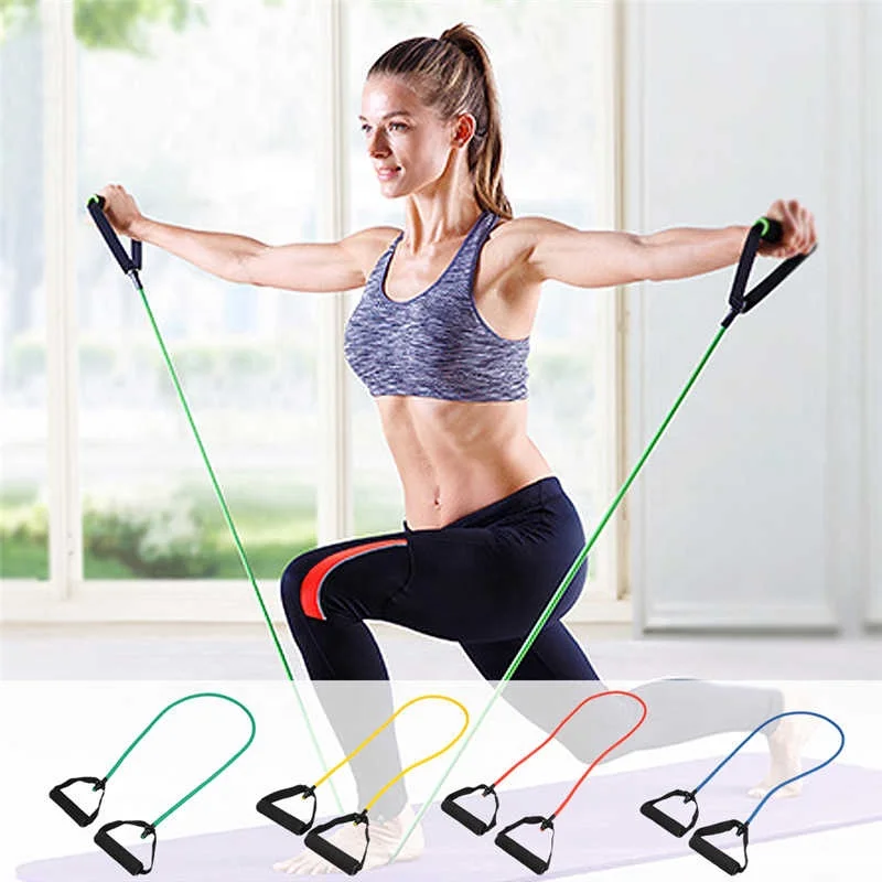 Yoga Stretch Fitness Resistance Training Bands exercise elastic rope