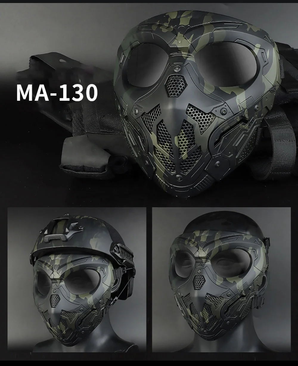 Tactical Lurker Masks Shooting Hunting Paintball Masks Men Full Face